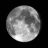 Waning Gibbous, Moon at 18 days in cycle Waning Gibbous, Moon at 18 days in cycle